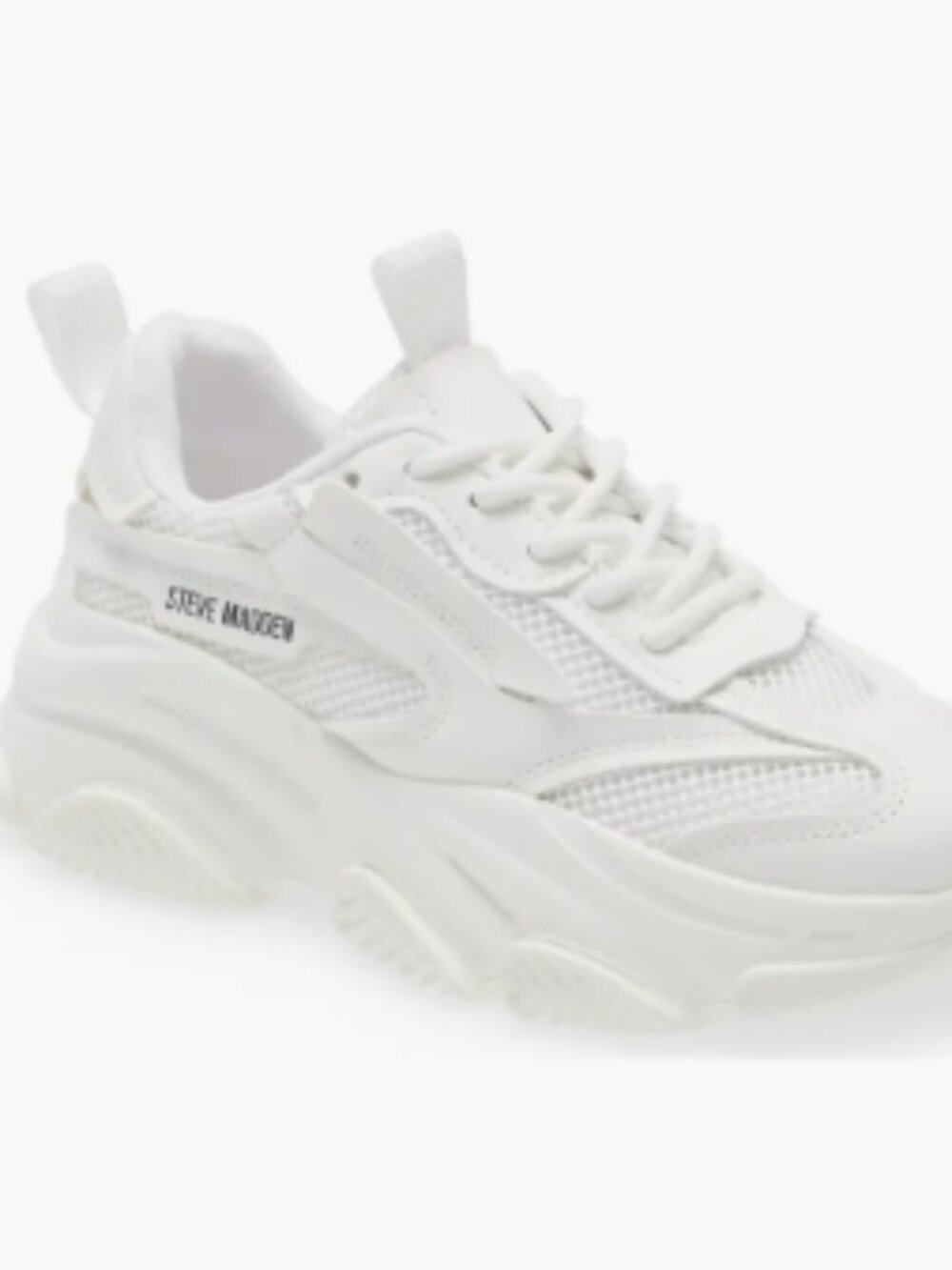 White Steven Madden Possession Trainers